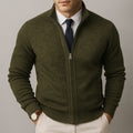 Wollen Ritssluiting Cardigan voor Heren - Groen