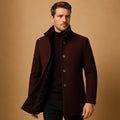 Wollen Single-Breasted Jas voor Heren - Rood