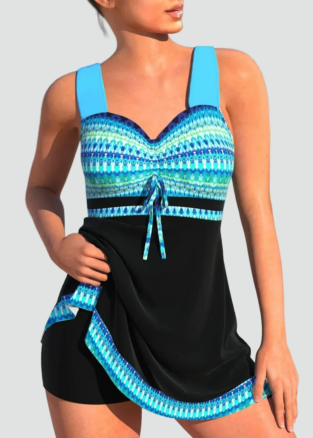 Geplooide Bandeau Badpak voor Dames