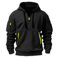 Zip-Up Hoodie met Steekzakken voor Heren - Zwart
