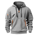 Zip-Up Hoodie met Steekzakken voor Heren - Lichtgrijs