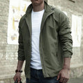 Zip-Up Overshirt met Opstaande Kraag voor Heren - Groen