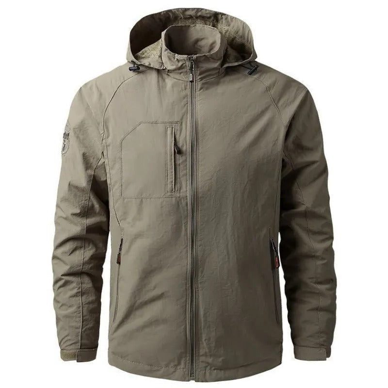 Zip-Up Overshirt met Opstaande Kraag voor Heren - View 2