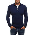 Zip-Up Trui met Lange Mouwen voor Heren - Marineblauw