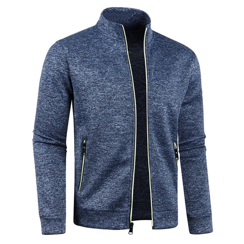 Zip-Up Vest met Opstaande Kraag voor Heren - Blauw