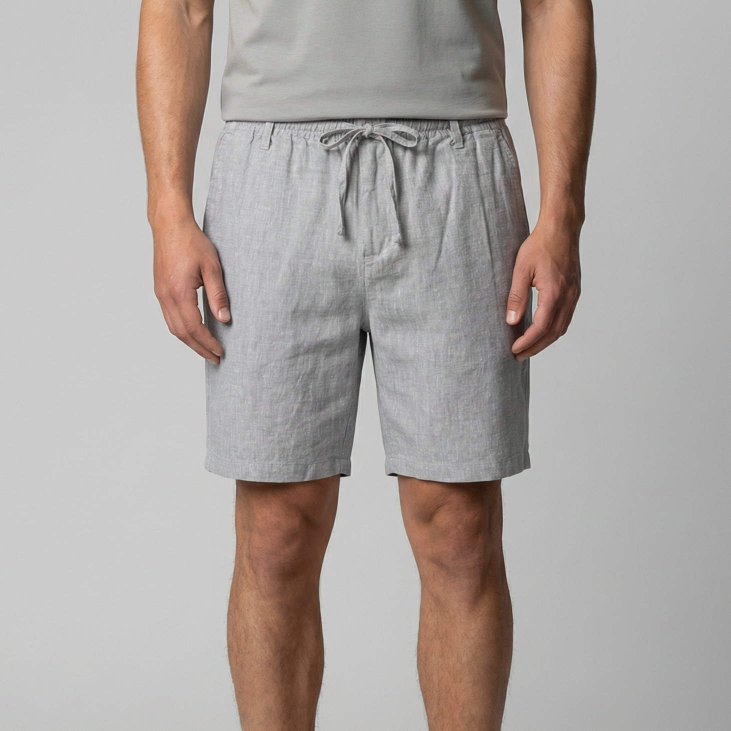 Linnen Relaxed Fit Korte Broek voor Heren