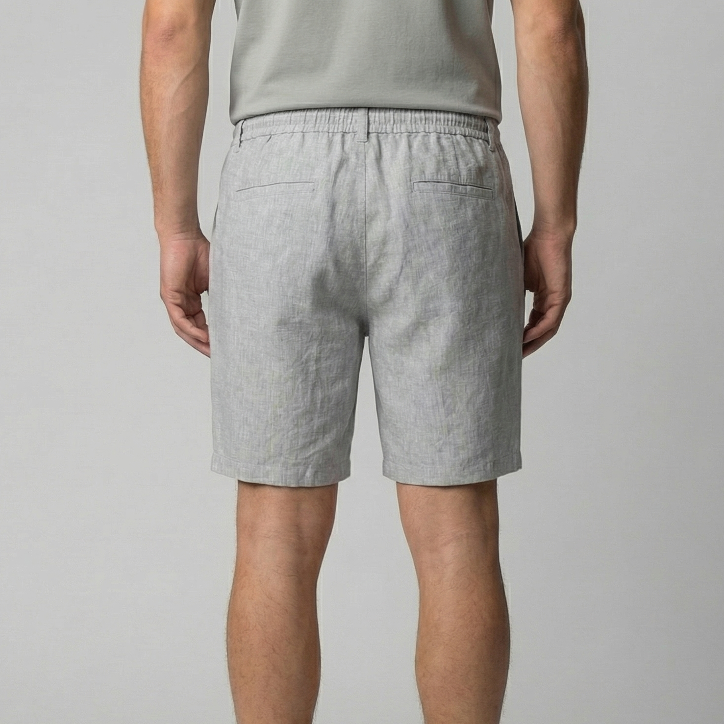 Linnen Relaxed Fit Korte Broek voor Heren