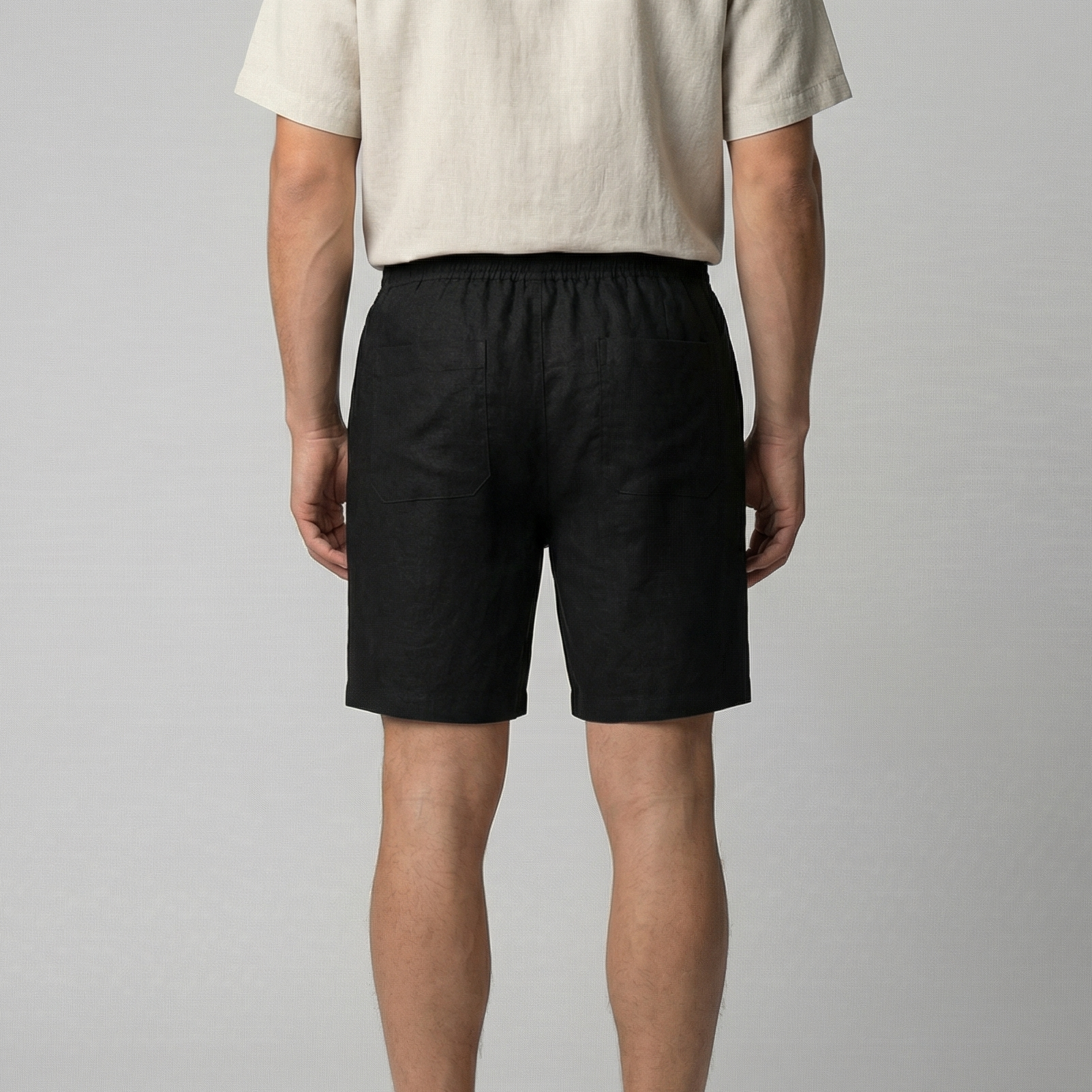 Linnen Relaxed Fit Korte Broek voor Heren