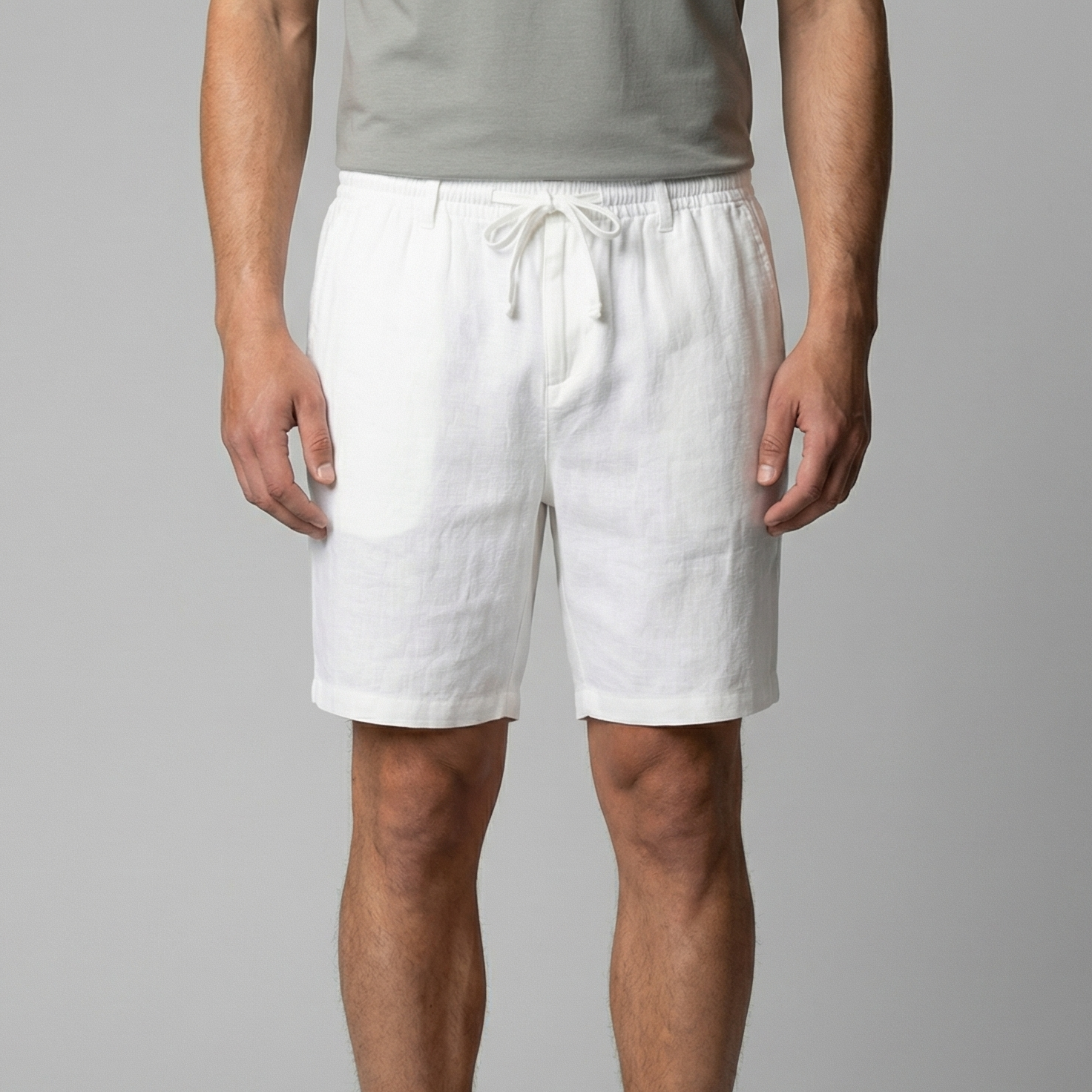 Linnen Relaxed Fit Korte Broek voor Heren