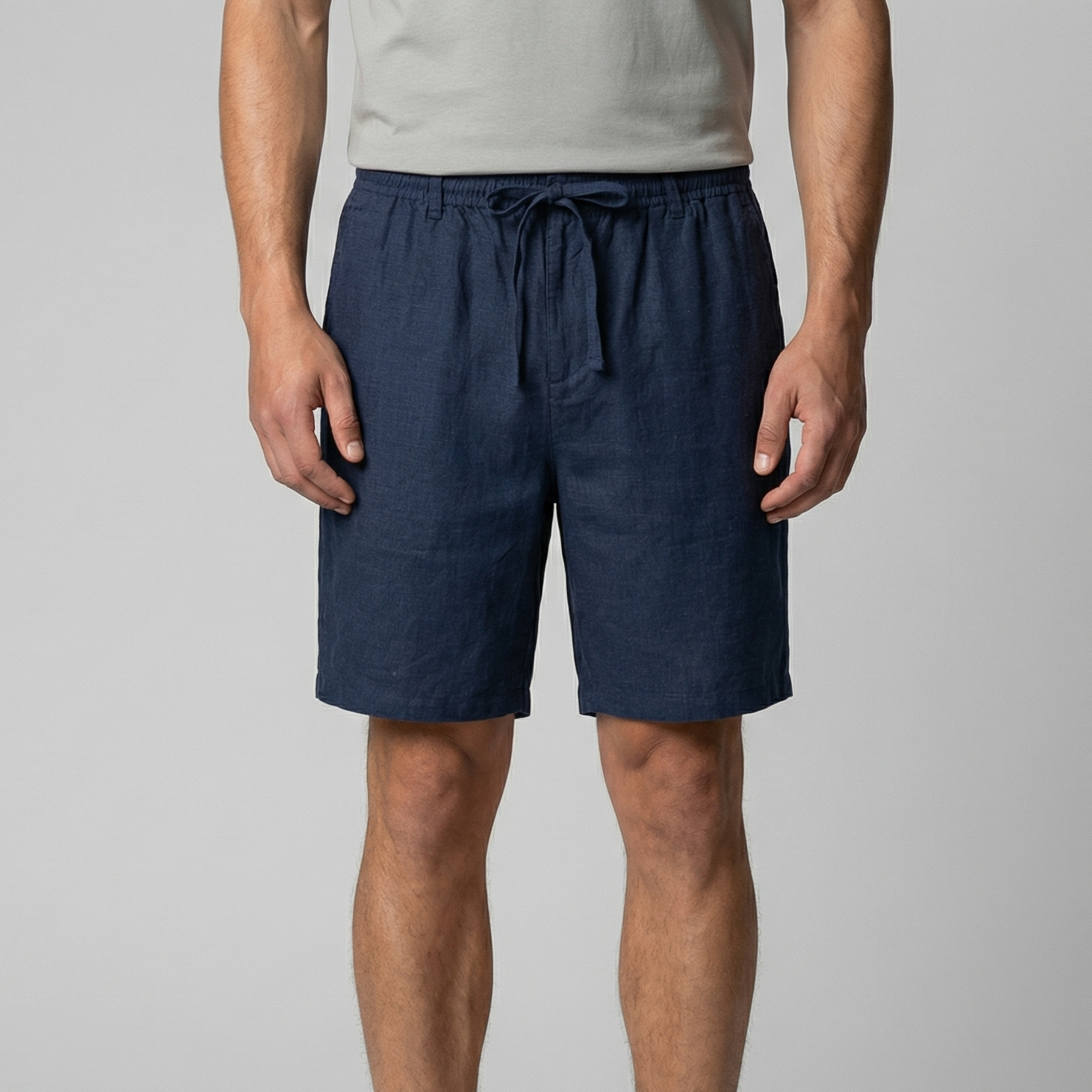 Linnen Relaxed Fit Korte Broek voor Heren