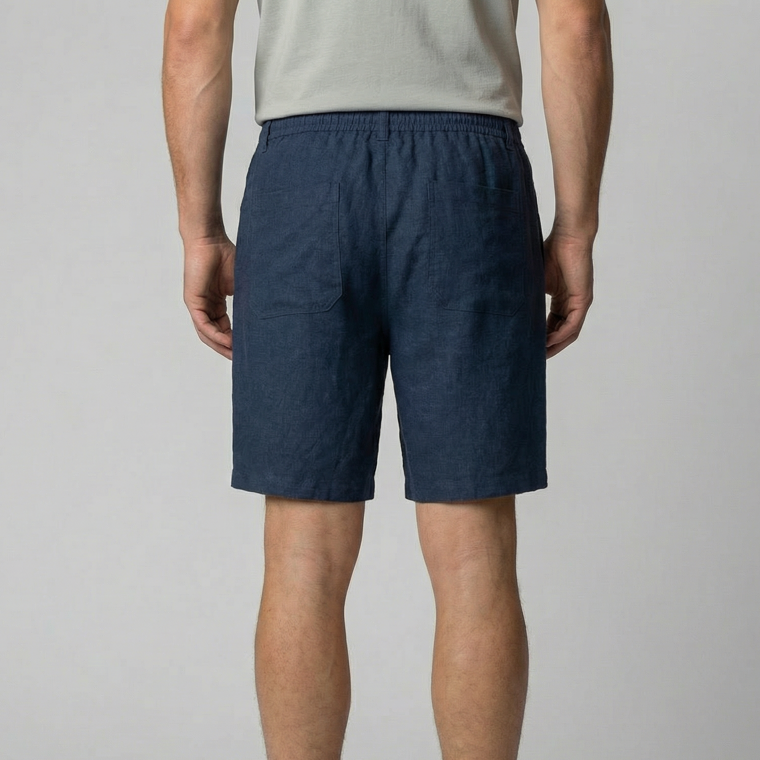Linnen Relaxed Fit Korte Broek voor Heren