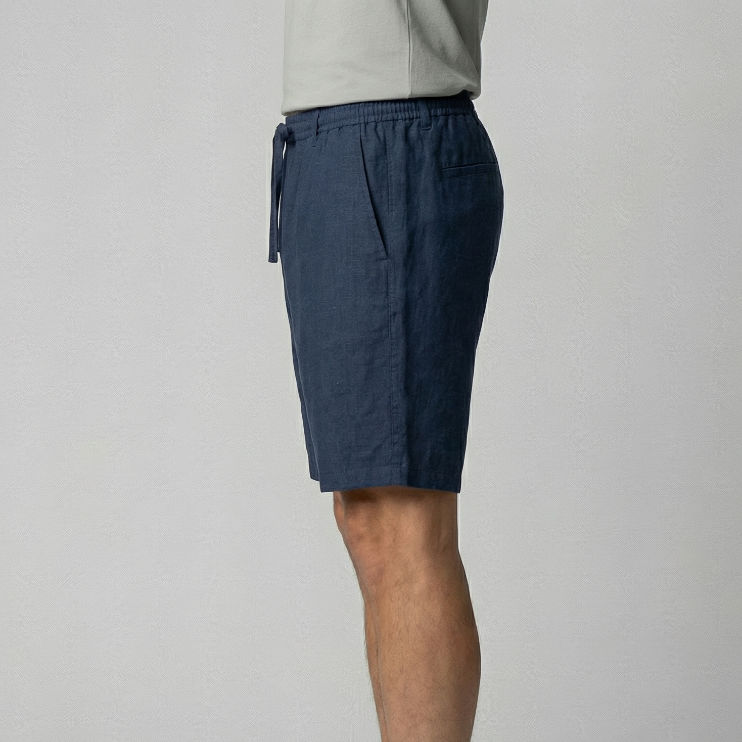Linnen Relaxed Fit Korte Broek voor Heren