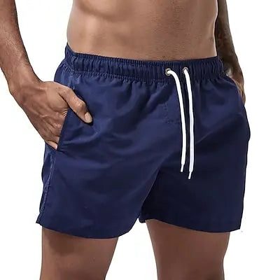 Zwemshort met Trekkoord voor Heren - Marineblauw